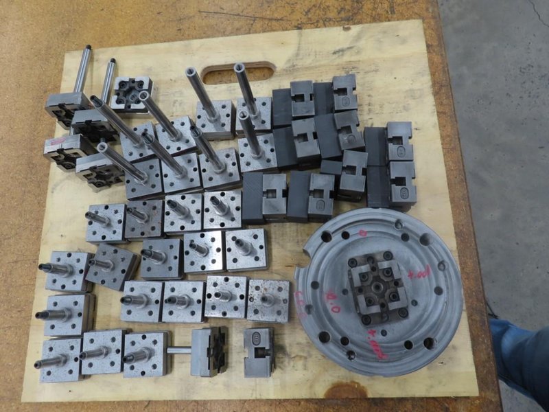 System 3R Macro Pallet / Electrode Holder w Shop Made Top Plates And Graphite- Auction Item