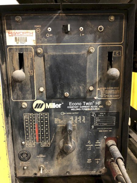 10" x .080" COIL JOINING TECH SHEAR BUTT END WELDER WITH MILLER ECONO TWIN HF WELDER: STOCK #19064