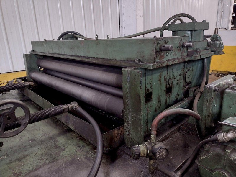 54" X 10 GAUGE DALLAS AIR FEED WITH EDWARDS SHEAR CUT TO LENGTH LINE: STOCK 15968