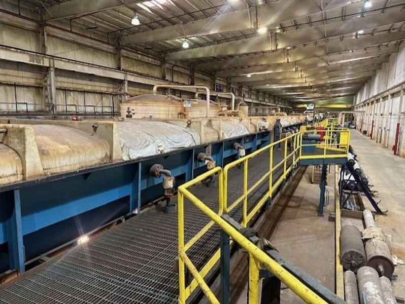 72" x 5/8" PRO-ECO / NELSON STEEL HEAVY GAUGE PICKLING LINE W/ TURRET RECOILER