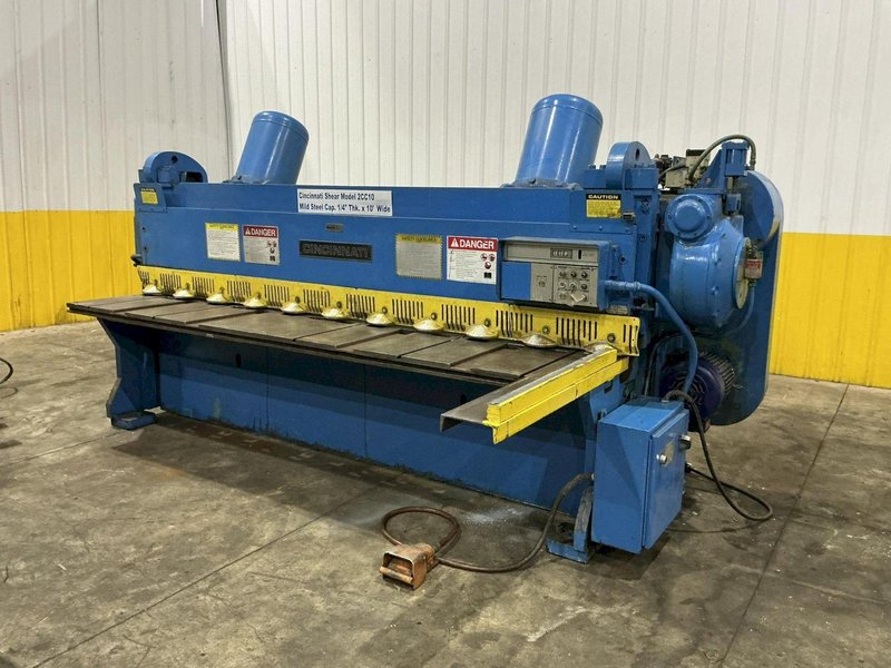 10' x 1/4" CINCINNATI MODEL #2CC10 MECHANICAL POWER SHEAR:
