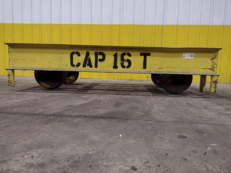 16 TON (32,000 LBS) x 46" x 80" HEAVY DUTY RAIL MOUNTED PORTABLE TRANSFER CART: YOBRO #24227