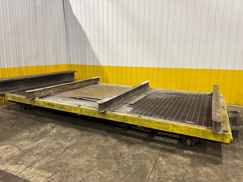 10' X 20' HEAVY DUTY STEEL TRANSFER PULL CART / RAIL CAR: YOBRO #24623