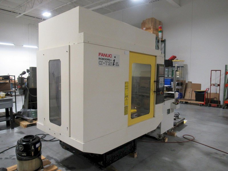 Fanuc Robodrill Alpha T21iEL CNC Drilling/Tapping Machine w/Automatic Pallet Changer, Renishaw Probing System, 21 ATC- Auction Item