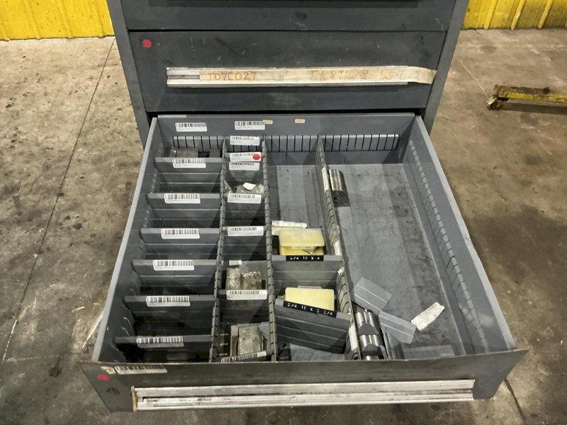 7 DRAWER X 30” X 28” X 59”  STANLEY VIDMAR TOOL STORAGE CABINET: YOBRO #26073