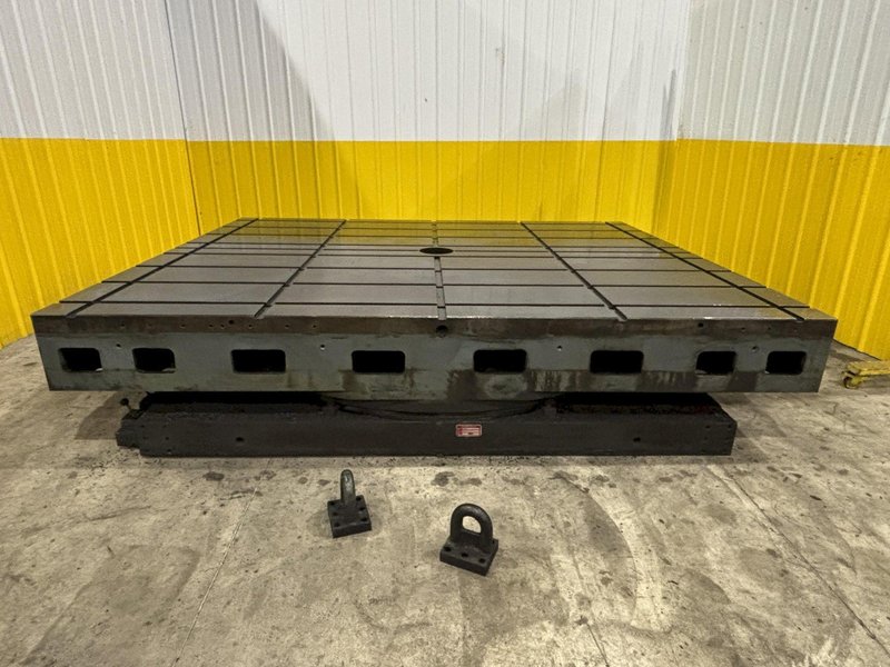 96" X 120" GIDDINGS &amp; LEWIS T SLOT POWERED AIR LIFT ROTARY TABLE: STOCK #22066