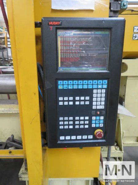 825 TON 132 OZ  HUSKY MODEL GL750GENRS120/100 INJECTION MOLDING MACHINE  MFG 1999