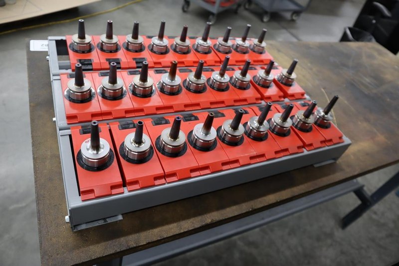 Haimer HSK40 Shrink Fit Tool Holders - 27 with Tool Rack (Fit Roders in this Auction)- Auction Item
