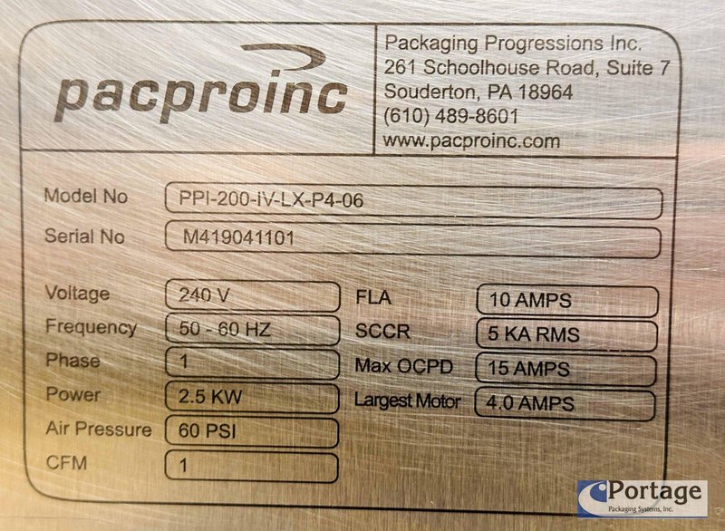 Packaging Progressions Inc. \ Pacproinc | PPI-200 S.S. Frame | Paper Inserter