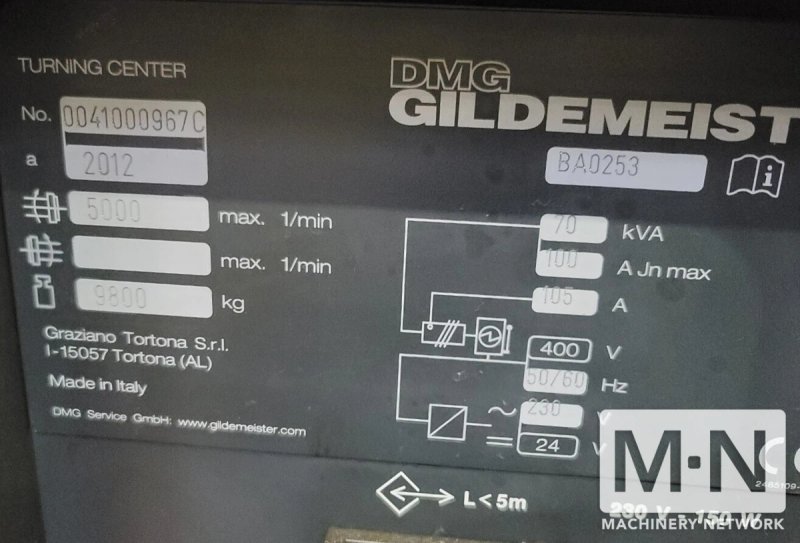 DMG Mori Gildemeister CTX Beta 1250 TC Universal Turn &amp; Milling Machine, 2012