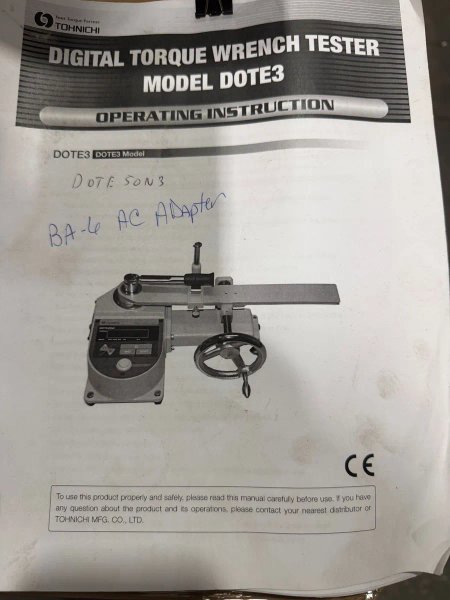 Used Tohnichi 50 Nm digital torque wrench tester model DOTE50N3-G