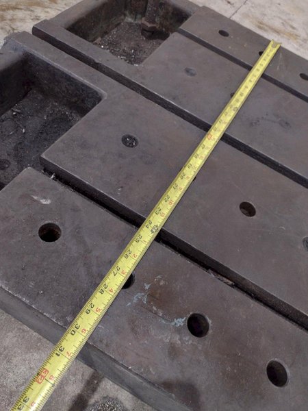 138" X 30" X 6.25" T-SLOTTED LAYOUT PLATE / TABLE: STOCK #23626