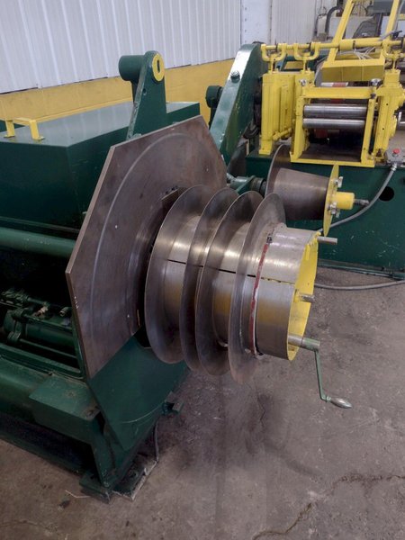 12" WIDE TORRINGTON 4" ARBOR PULL-THROUGH SLITTING LINE: STOCK #16504