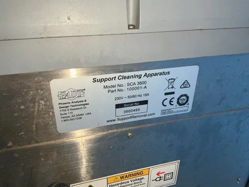 Padt 16” X 16” X 14” Support Cleaning Apparatus/industrial-grade Automated Support Removal System - Sca 3600