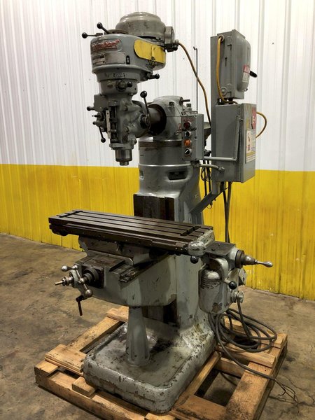 1 HP BRIDGEPORT VERTICAL KNEE RAM TYPE MILLING MACHINE MILL: STOCK 17276