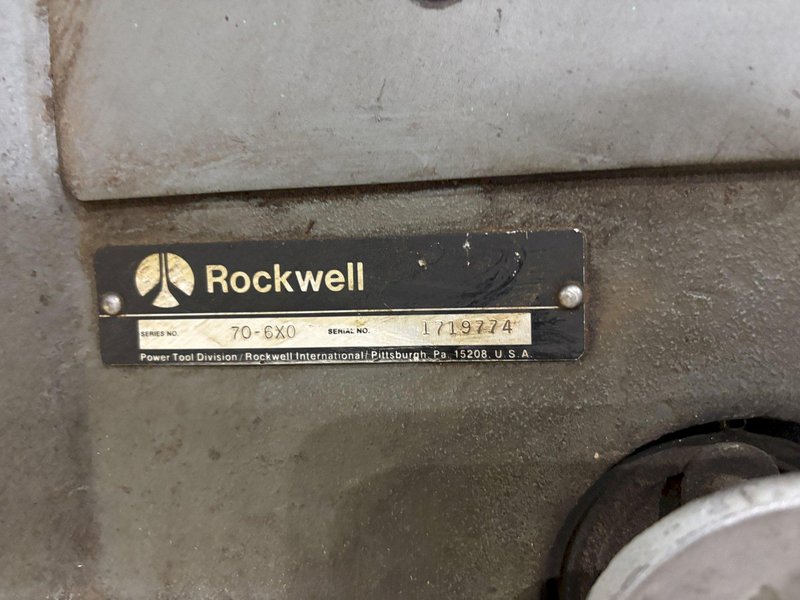 20" ROCKWELL MODEL #72 6X0 SINGLE SPINDLE DRILL: STOCK #22920