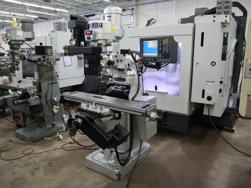 Sharp LMV-50/DVS 3-Axis CNC Vertical Knee Mill, Acu-Rite MILLPWR CNC Control, Electronic Variable Speed Drive