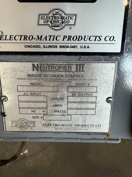 12" X 24" OKAMOTO ACCUGAR 124N HYDRAULIC SURFACE GRINDER. STOCK # 1118124.