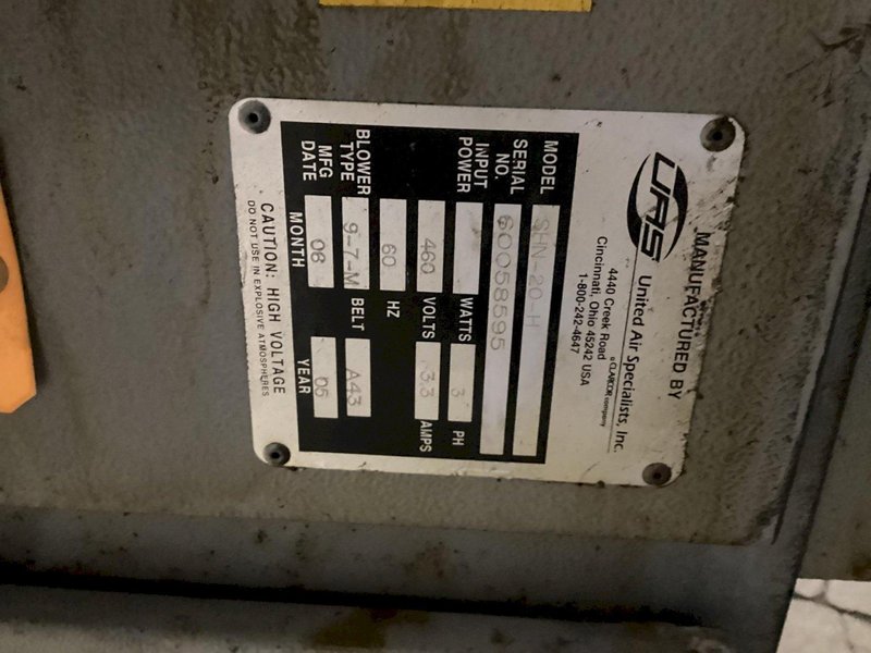 UNITED AIR SPECIALISTS SHN-20-H MIST COLLECTOR USED