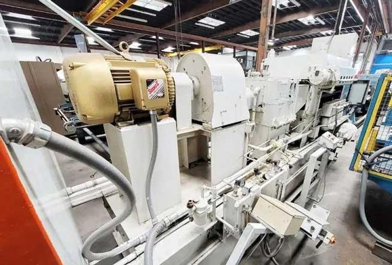 48" X 0.075" USED HERR VOSS HIGH PRECISION COIL LEVELER STRAIGHTENER, MDL. VIL 60/1.500-19/7 4HI, MOTORIZED BANK ADJUSTMENT (2) 3 HP MOTORS, INDIVIDUAL MOTORIZED BACK UP ADJUSTMENT, VACON SERIES X DIGITAL PROGRAMMABLE CONTROL, 7 FLIGHTS OF BACK UP ROLLS, FALK 6C102AS GEAR BOX, HORSEPOWER: 30, Stock # 14128