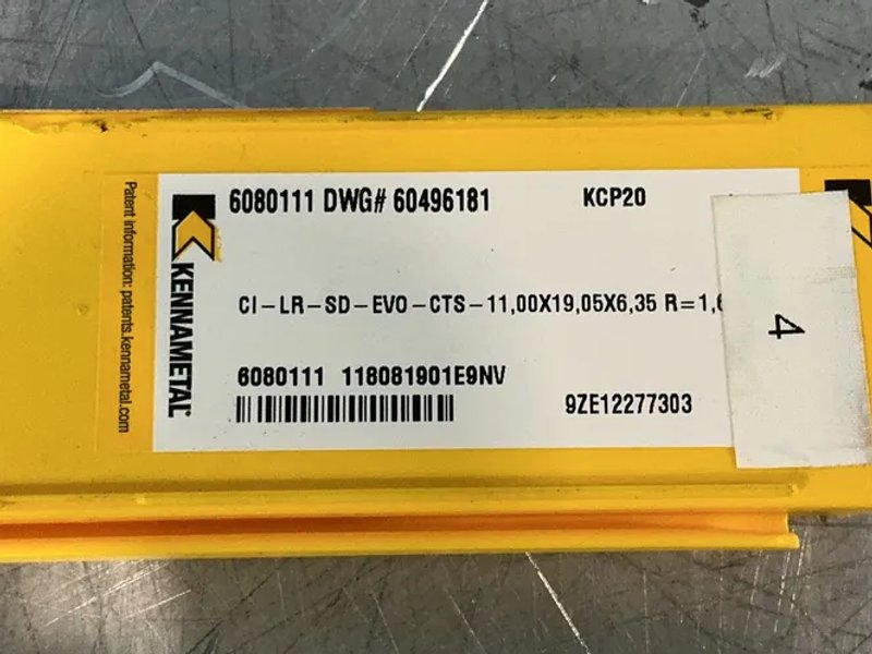Kennametal Carbide Inserts - Ci-lr-sd-ev0-cts-11,00x19,05x6,35