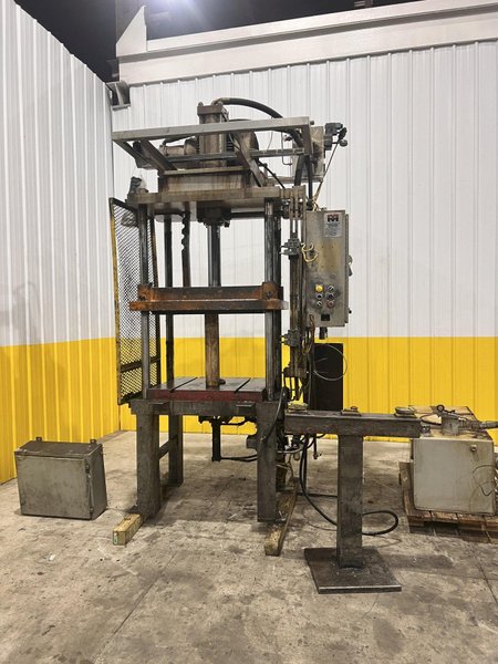 30 TON METAL MECHANICS 4 POST HYDRAULIC FORMING PRESS , 24" STROKE, NEW1999: STOCK #21949