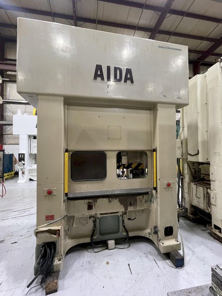 200-TON AIDA PMX-L2-200(1) USED MECHANICAL METAL STAMPING PRESS FOR SALE, YEAR 1990
