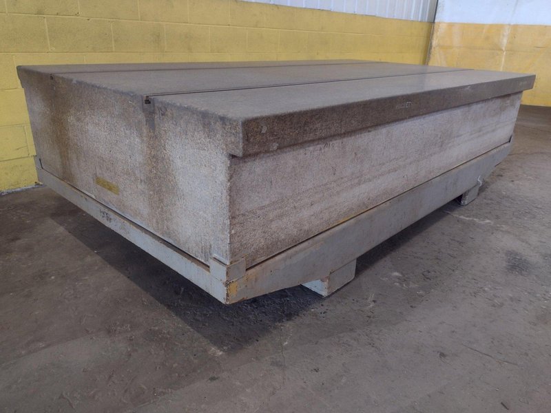 108" X 60" X 18 GREY GRANITE 2 LIP T-SLOTTED SURFACE PLATE: STOCK 17377