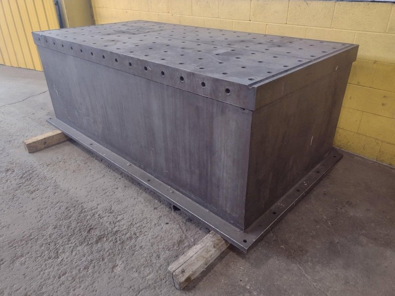 48" x 96" x 36"H INTERLAKE DRILLED &amp; TAPPED SET-UP / RISER TABLE: STOCK #16476