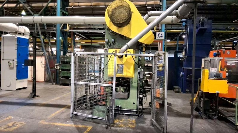 100 TON WILKINS &amp; MITCHELL HOT FORGING PRESS W/ SUB PRESS