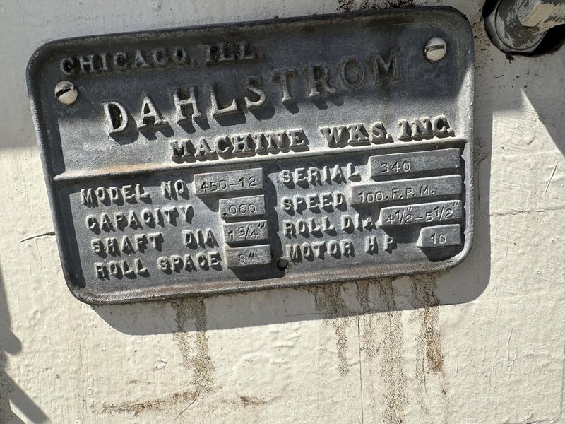 14 STAND X 1-3/4" DAHLSTROM ROLL FORMER: STOCK #77955
