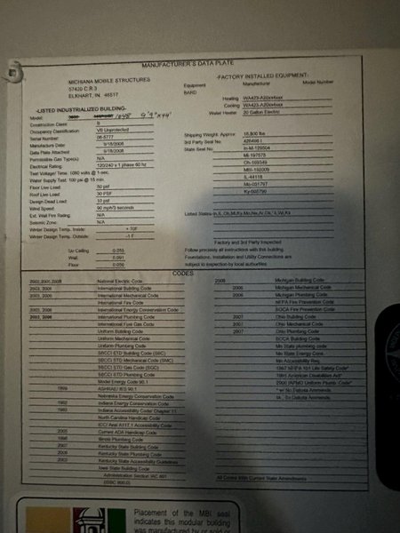 2008 MICHIANA MEN'S &amp; WOMEN'S PORTABLE BATHROOM TRAILER: STOCK #23097