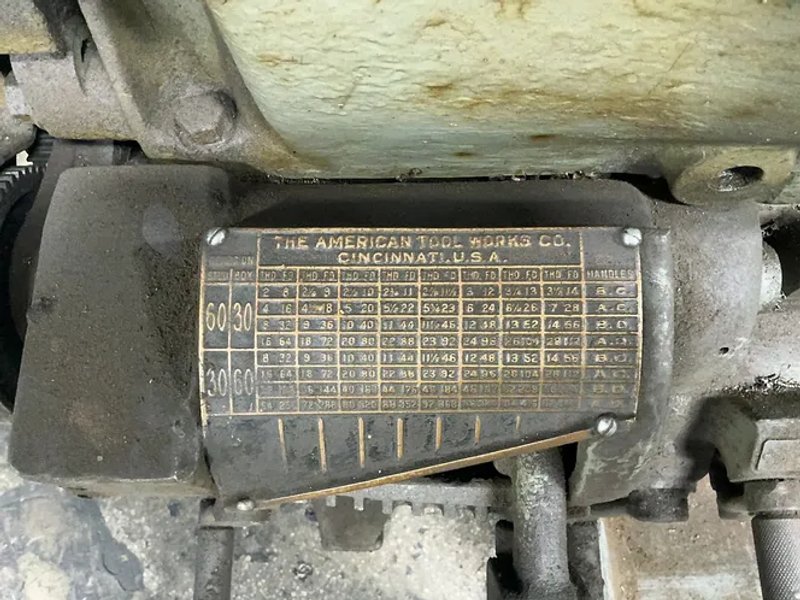 American Tool Works Co. 18”x36” Lathe