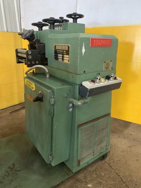4.7" X .040" BRUDERER MODEL #12120B 19 ROLL PRECISION LEVELER &amp; DOUBLE END UNCOILER: STOCK 13024