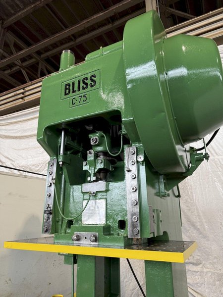 75 TON BLISS C-75 OBI PRESS WITH 8" STROKE. STOCK # 1006225