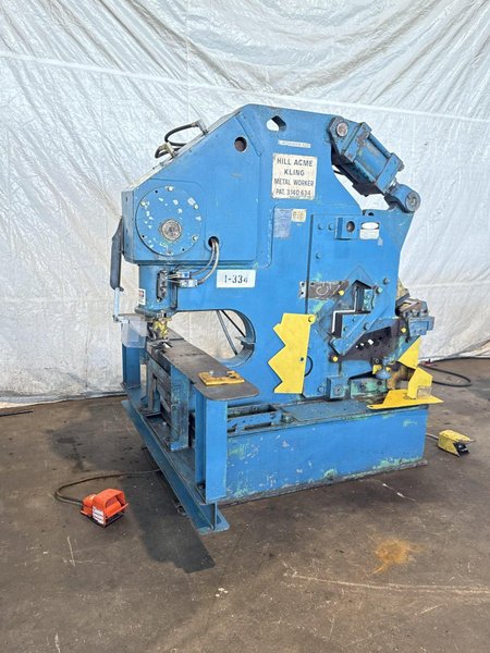 105 TON HILL ACME NO 6 IRONWORKER. STOCK # 0663825