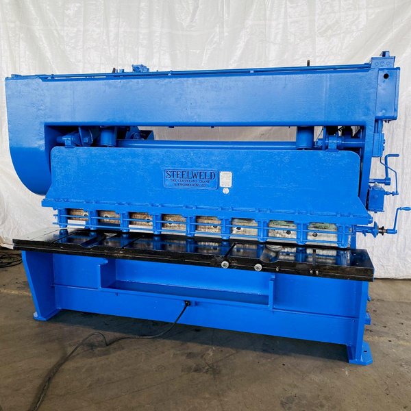 8' X 1/4" STEELWELD 4B-8 MECHANICAL SHEAR. STOCK # 0415921
