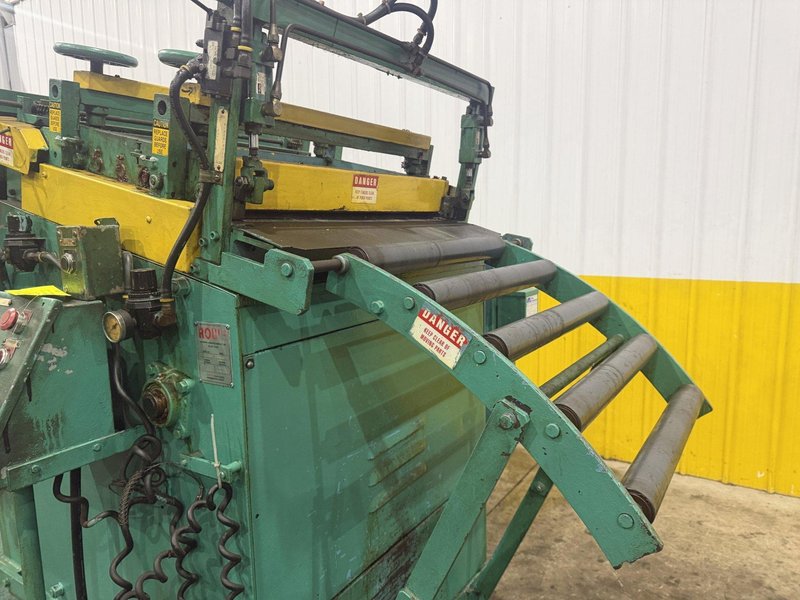 10,000 LBS X 24" X .105" ROWE ENTRY SERVO FEED LINE, COIL CAR, REEL, STRAIGHTENER, INDRAMAT SERVO FEED: YOBRO #24518