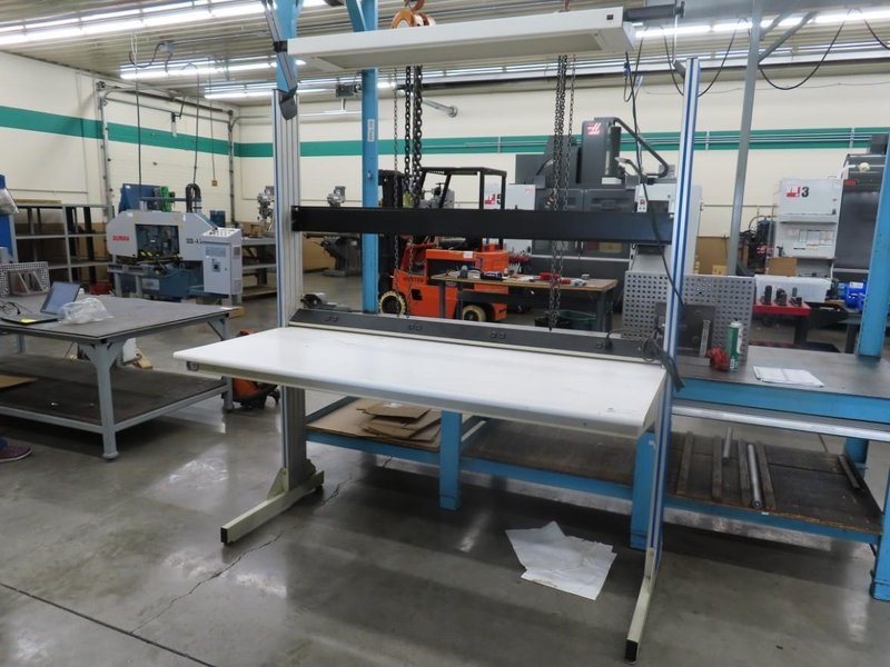 Adjustable Work Bench and Light w Power Strip- Auction Item