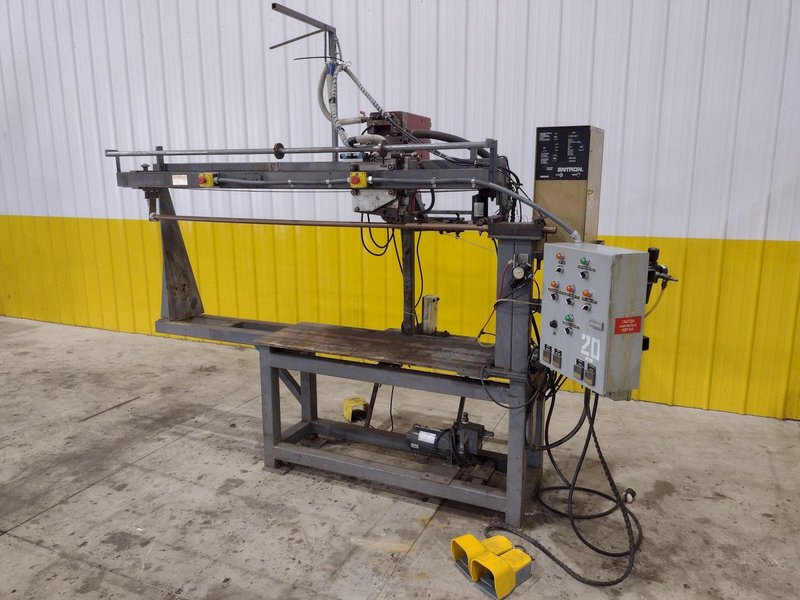 48" LONGUTUDINAL SEAM WELDER WITH ROMAN WELDER &amp; ENTRON CONTROLS: STOCK #21743