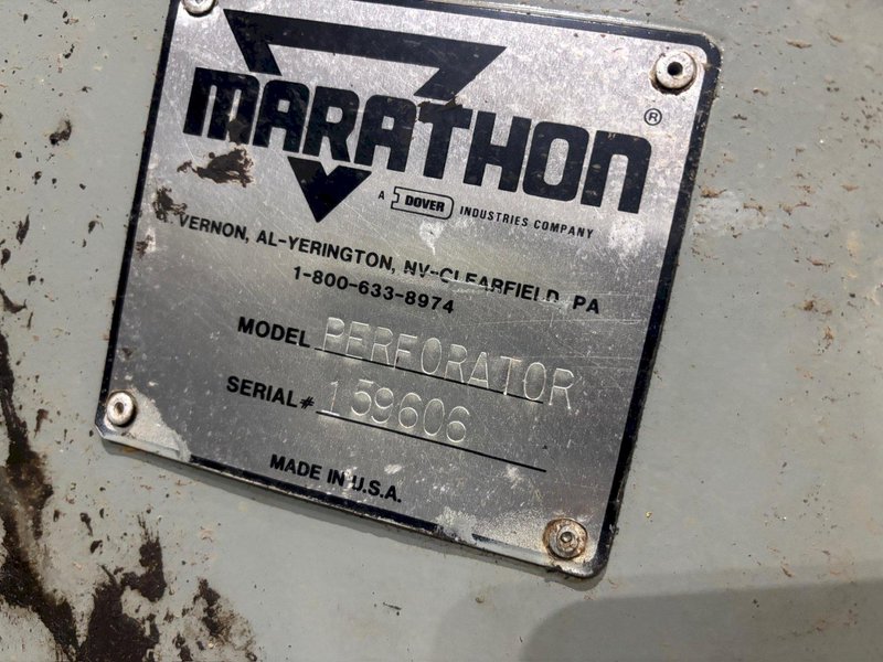 60" WIDE MARATHON MODEL #PERFORATOR FOR PLASTIC BOTTLES &amp; ALUMINUM CANS : STOCK #21935