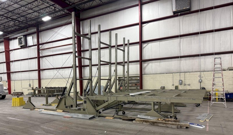 20' X 20' TRIAD HYDRAULIC TILT &amp; FLIP OVER TABLE: FOR PREFAB WALLS OR PANELS: STOCK #22685