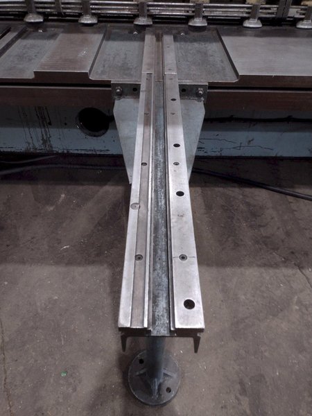 13' x 1/4" AMADA MODEL #M-4065 MECHANICAL POWER SQUARING SHEAR, FRONT GUAGING, CONVEYOR &amp; STACKER: STOCK #19272