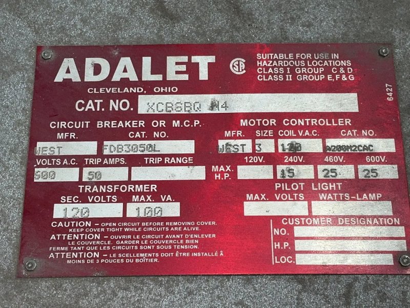 Adalet 15/25hp Starter Enclosure - Xcbsaq N4