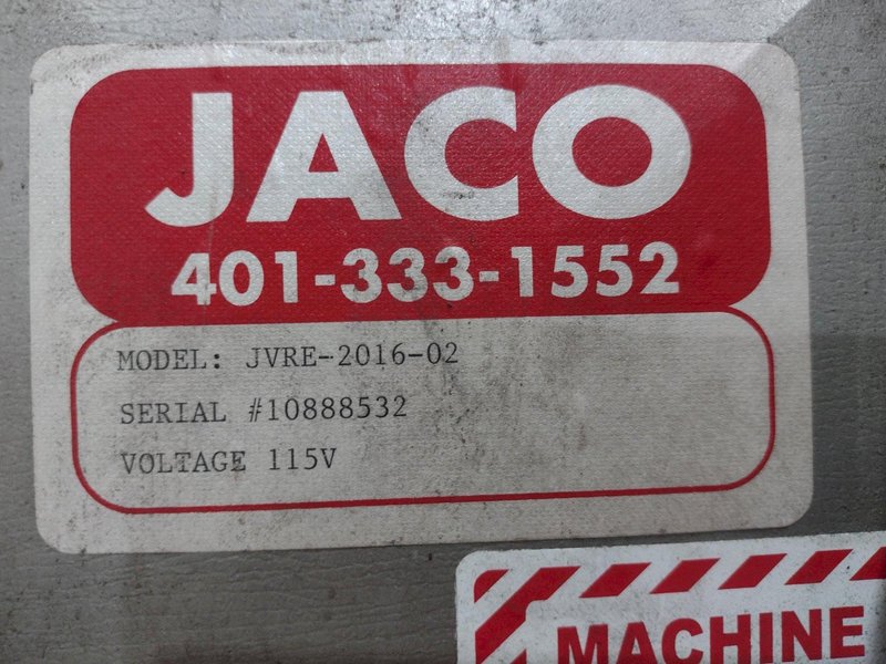 2000 LB 1 TON X 16" JACO MODEL #JVRE-2016 NON POWERED COIL REEL UNCOILER: STOCK #11916