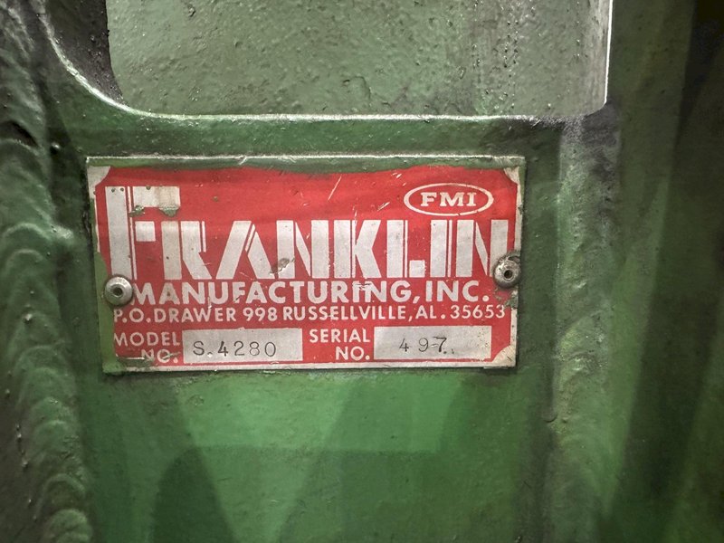 16" X 1" STEEL PLATE FRANKLIN FMI HYDRAULIC PUNCH &amp; SHEAR LINE: STOCK #23099