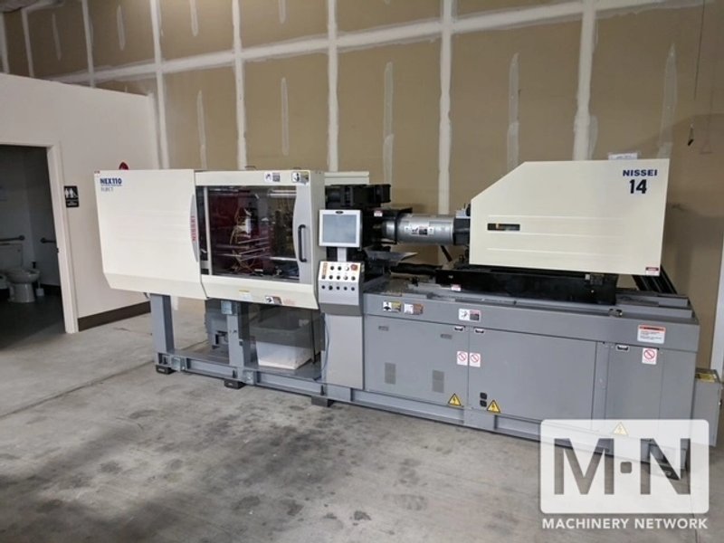 121 TON  2 OZ NISSEI MODEL NEX110-9E INJECTION MOLDING MACHINE MFG 2007