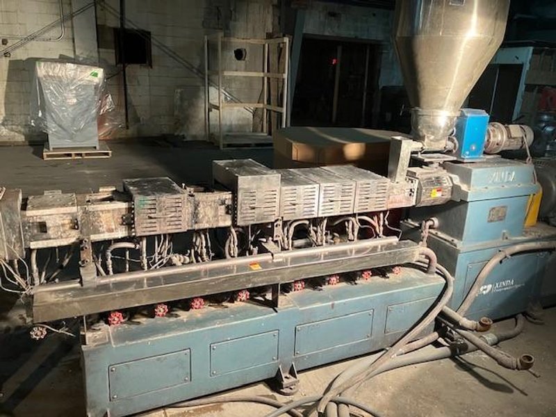 50mm Xinda PSHJ-50 Twin Screw Plastic Compounding Extruder Line, 2007