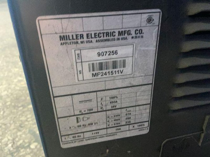 Miller 450 Amp Welder - Dimension Nt 450