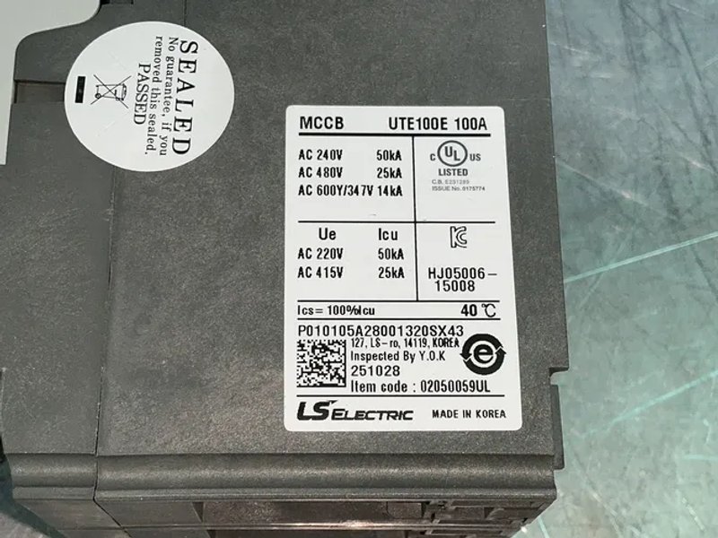 Ls Electric Ute100e Molded Case Circuit Breakers - 02050059ul